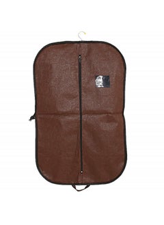 Kuber Industries Kuber Industries Blazer/Suit Cover|Easily Foldable & Non Woven Fabric|Bag with Zipper Closure|Embossed Design, Size 94 x 61 x 1 CM, Pack of 2(Brown & Golden)  - Image 3