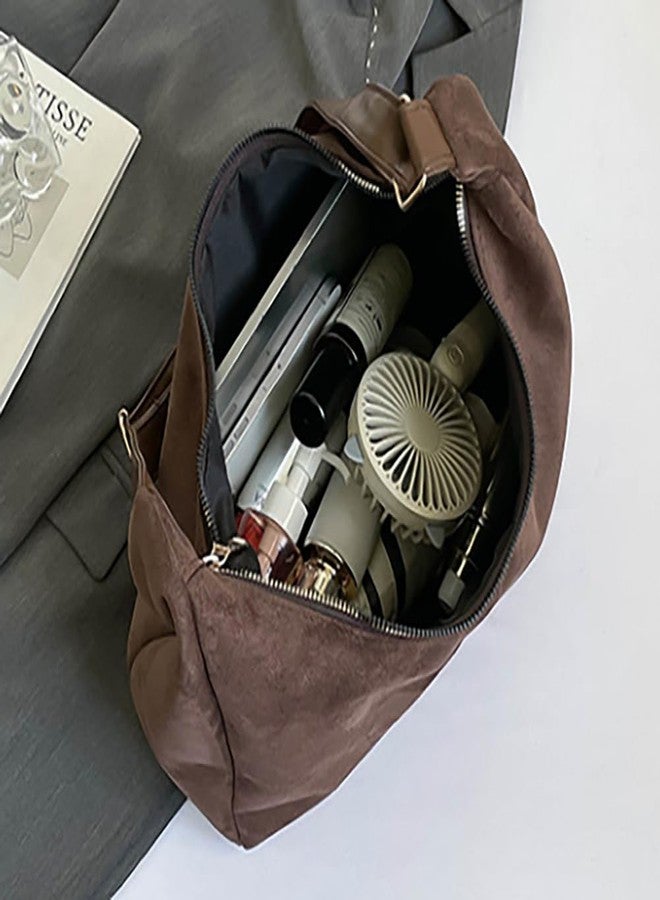 Jusavie حقائب كتف نسائية من جلد الغزال المترهل، حقائب كروسبودي، حقائب سفر، حقائب يد بمقبض علوي، 2025 - Image 5