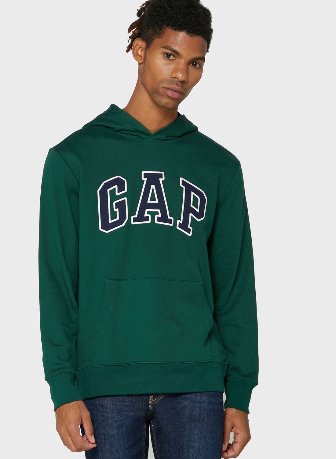 Buy Gap Dark Green Logo Hoodie for Men in Oman