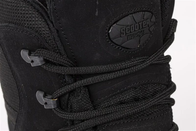 Scooter  Leather Black Men's Waterproof Tactical Boots P1490NS