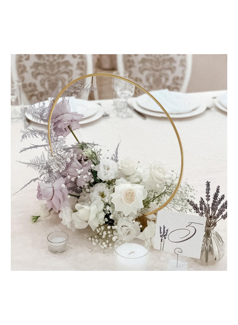 SOLARAE 10-Pack Gold Metal Floral Hoops for Macrame Crafts, Dream Catchers, Wreaths, Wedding Decor, and DIY Wall Hangings - 8 Inch Centerpiece Rings. - Image 4