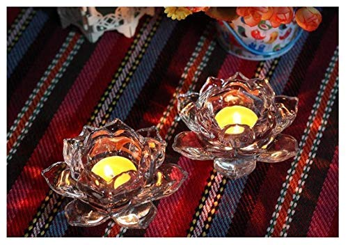 Boxoza Boxoza Glass Lotus Flower Tea Light Candle Holder Pack of 1  - Image 4