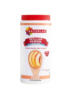 Sugar Free Psyllium Husk Fiber Powder Peach Flavored 32 Oz