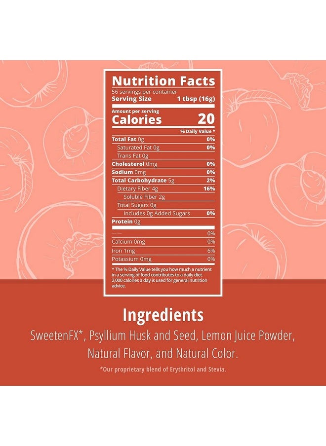 NATURLAX - Sugar Free Psyllium Husk Fiber Powder Peach Flavored 32 Oz - Image 1