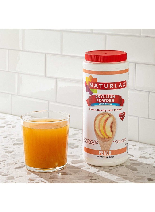 NATURLAX - Sugar Free Psyllium Husk Fiber Powder Peach Flavored 32 Oz - Image 1