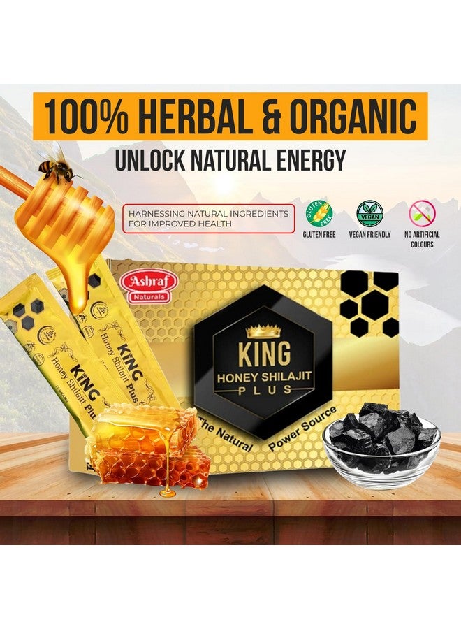 Ashraf Naturals King Honey Shilajit Plus - Premium Honey & Himalayan Shilajit Blend with Herbal Extracts, Natural Energy & Vitality Support,15 Sachets x 15g - Image 3