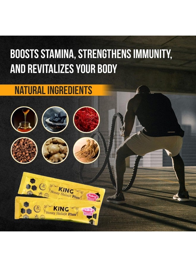 Ashraf Naturals King Honey Shilajit Plus - Premium Honey & Himalayan Shilajit Blend with Herbal Extracts, Natural Energy & Vitality Support,15 Sachets x 15g - Image 4