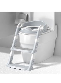 Gonice Children's bathroom training chair, children's bathroom adapter with anti slip and foldable stairs  - Image 1