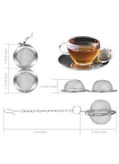 sokany 2 PCS Tea Strainers, Tea Infuser Tea Ball Straine (Sliver)  - Image 2