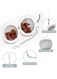 sokany 2 PCS Tea Strainers, Tea Infuser Tea Ball Straine (Sliver)  - Image 3