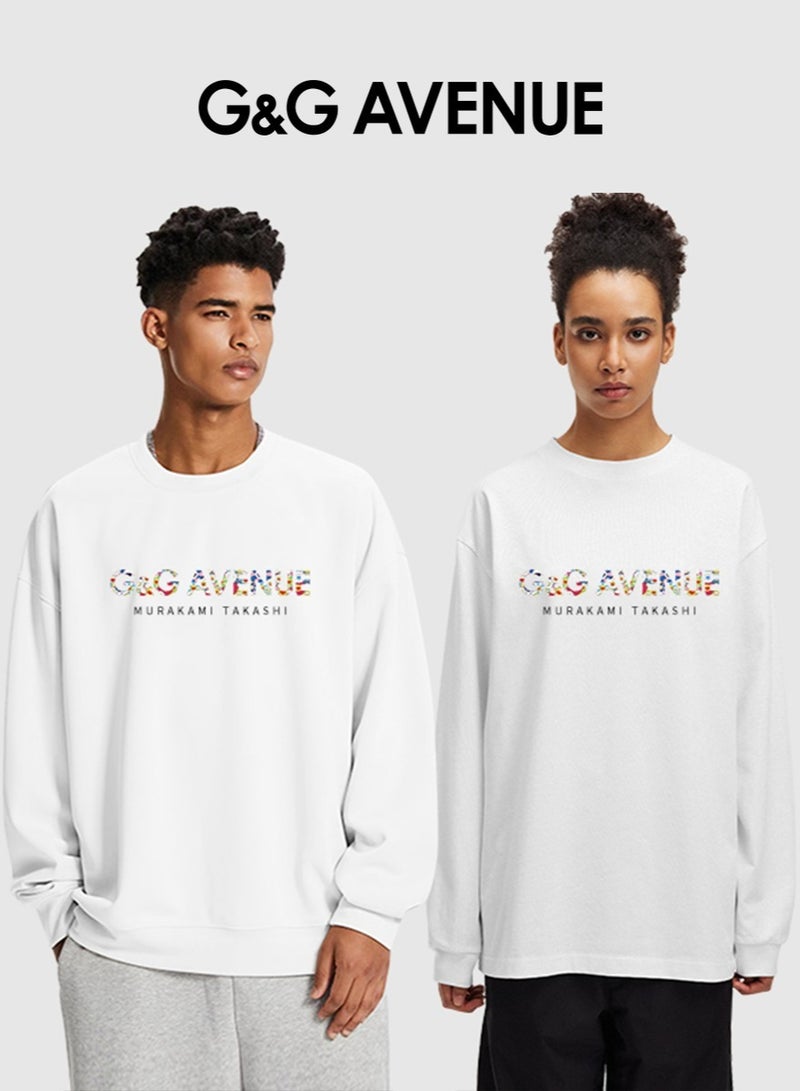 G&G AVENUE Spring and autumn Neutral sun protection clothing,Oversized  long sleeved sun protection, swimming and fishing shirt, quick drying, lightweight running, pure cotton sweatshirt, white - Image 1