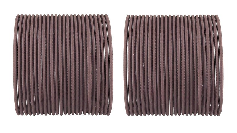 NMII Non-Precious Metal with Base Metal and Zig Zag Pattern Matte Finished Traditional Bangle Set For Women and Girls - Image 5