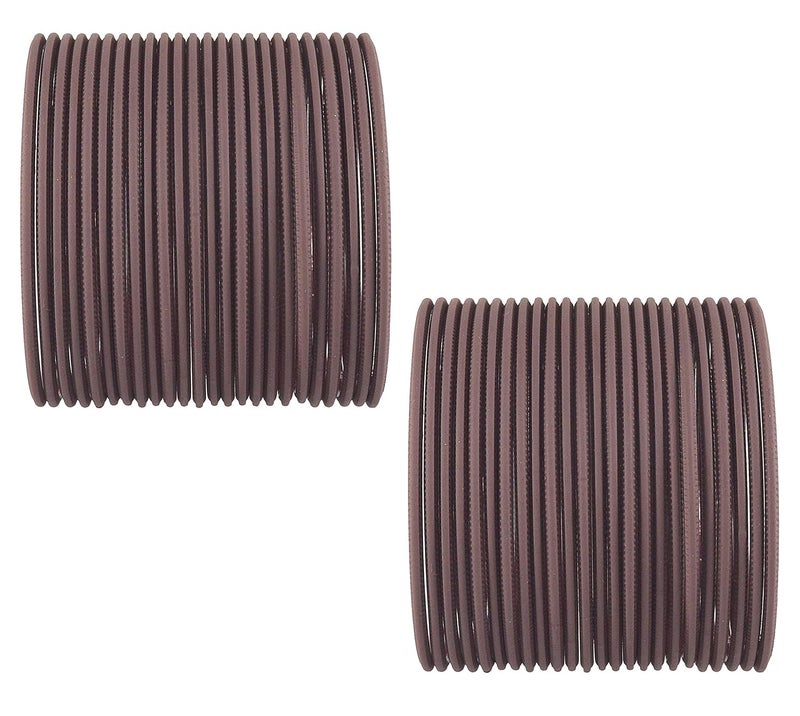 NMII Non-Precious Metal with Base Metal and Zig Zag Pattern Matte Finished Traditional Bangle Set For Women and Girls - Image 3
