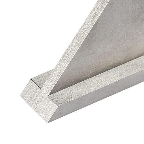 Boomgood 45 Degree Miter Square Machinist Engineer Square with Base DIN 875/2 Angle Ruler Hardened Steel 6x4 Inch, Silver - Image 5