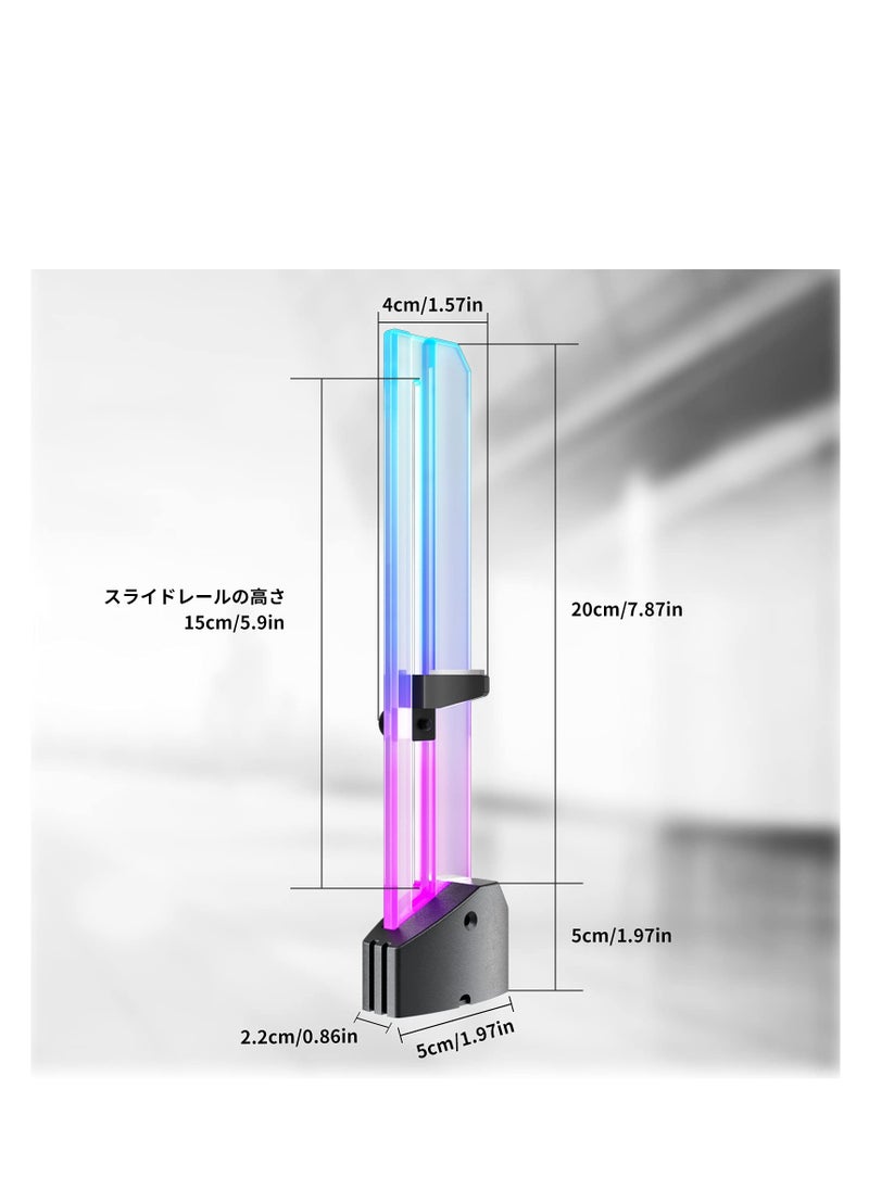 Generic - Video Card Sag Holder bracket, 5V Addressable RGB Graphics Card GPU Brace Support Video Card, Built-in 5V ARGB Strip, Adjustable Length and Height Support, Edge Lit Glass Universal GPU Bracket - Image 1