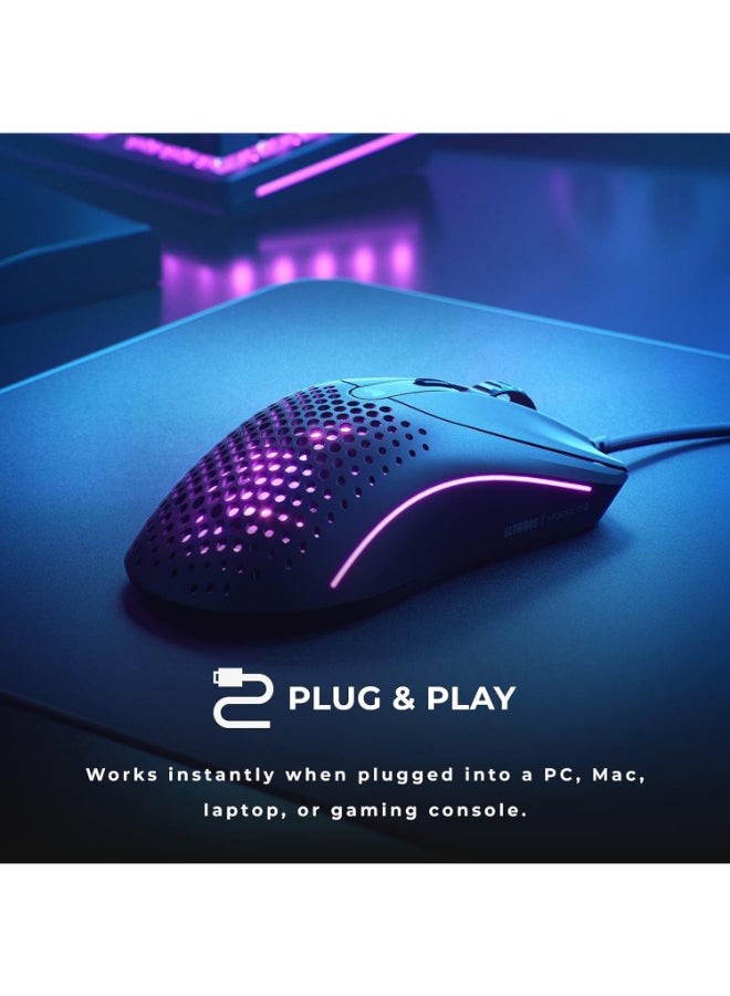 Glorious Model O 2 RGB Gaming Mouse - 59g Ultralightweight Wired Gaming Mouse - 26,000 DPI, BAMF 2.0 Optical Sensor, 6 Programmable Buttons, Backlit Ergonomic Mouse for PC & Laptop - Black - Image 5