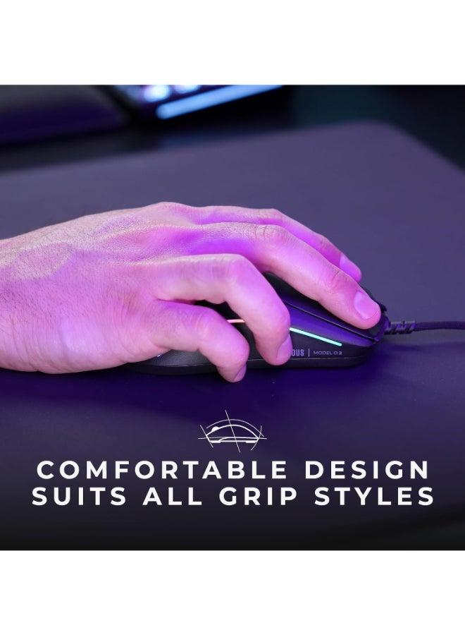 Glorious Model O 2 RGB Gaming Mouse - 59g Ultralightweight Wired Gaming Mouse - 26,000 DPI, BAMF 2.0 Optical Sensor, 6 Programmable Buttons, Backlit Ergonomic Mouse for PC & Laptop - Black - Image 4