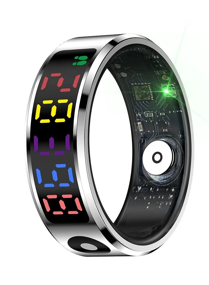 R12 Color Screen Fashion Smart Ring With Smart Touch Health Tracker Fitness IP68 5ATM Waterproof Men Women Intelligent Ring - Image 1