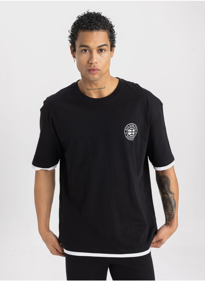 DeFacto Man Licensed Denver Nuggets (Nbaden1000) Oversize Fit T-Shirt  - Image 1