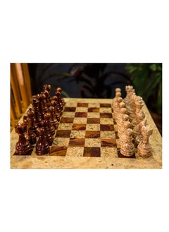 RADICALn Handmade Coral and Red Marble 15 Inch Chess Set Perfect for Home Decor Best Tournament Game  - Image 2