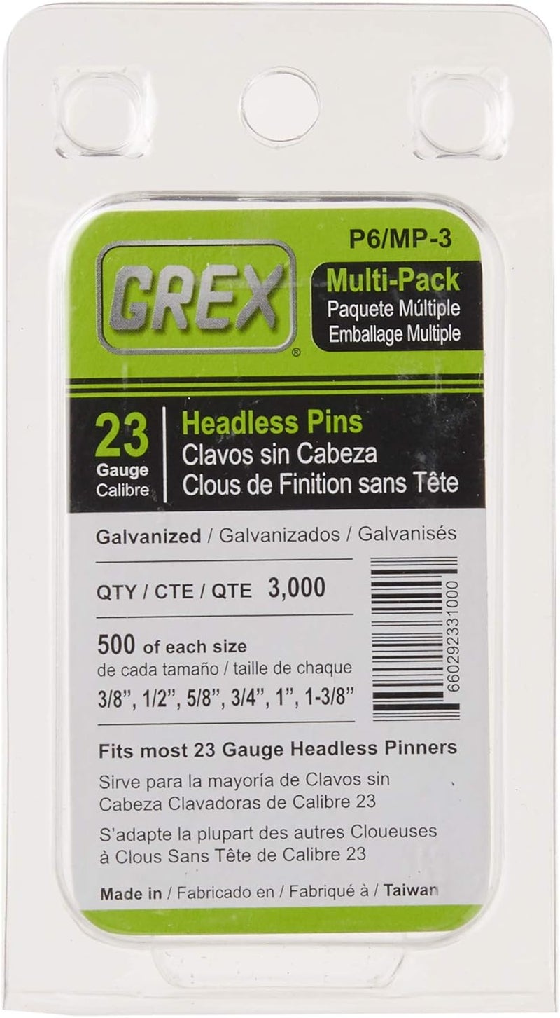 Grex P6/MP-3 23 Gauge Multi-Pack Headless Pins (3,000 per box) - Image 2