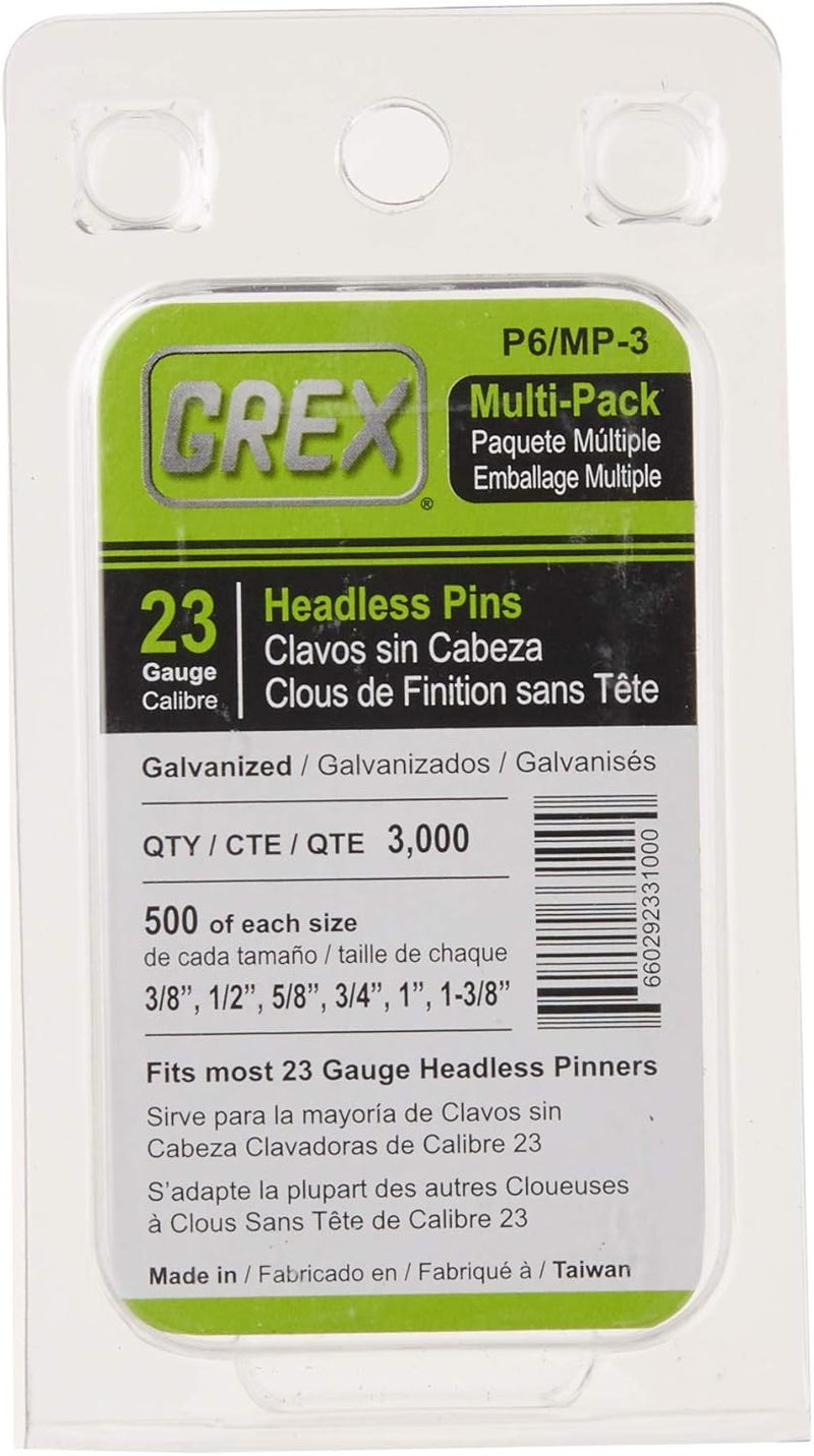 Grex P6/MP-3 23 Gauge Multi-Pack Headless Pins (3,000 per box) - Image 4