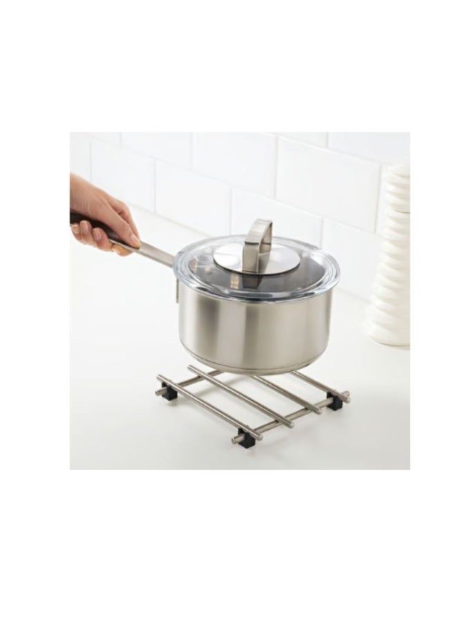 LAMPLIG LÄMPLIG Pot stand, stainless steel, 18 x 18 cm - Image 2