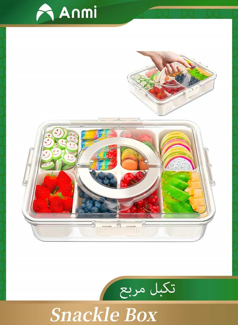 أنمي صندوق تكبل جديد ، صينية تقديم مقسمة مع غطاء ومقبض - Image 1