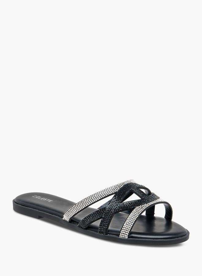 Celeste Womens Embellished Slip-On Sandals - Image 1