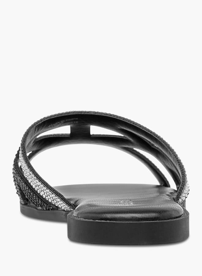 Celeste Womens Embellished Slip-On Sandals - Image 5