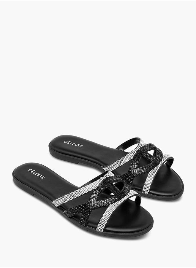 Celeste Womens Embellished Slip-On Sandals Ramadan Collection  - Image 2