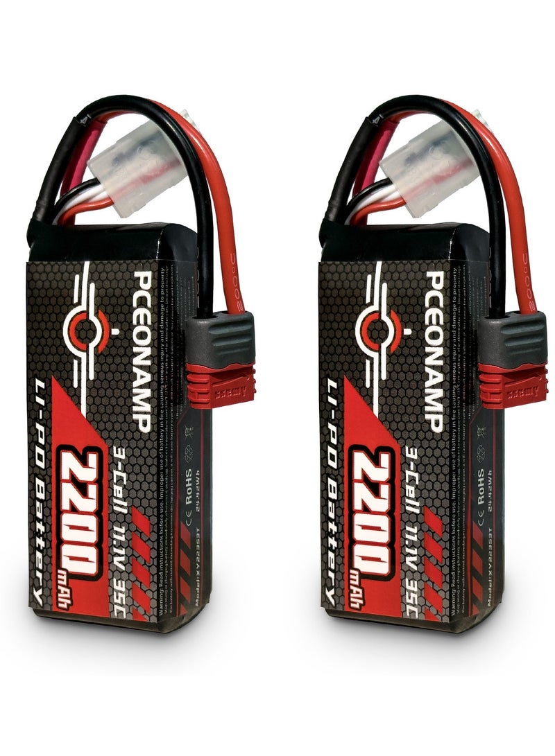 بيسيونأمب 3S ليبو بطارية 2200mAh 11.1V 35C مع T التوصيل قابل للشحن عالية القدرة RC بطارية ناعمة الحالة مناسبة ل RC طائرة هليكوبتر رباعية RC سيارة شاحنة قارب - Image 1