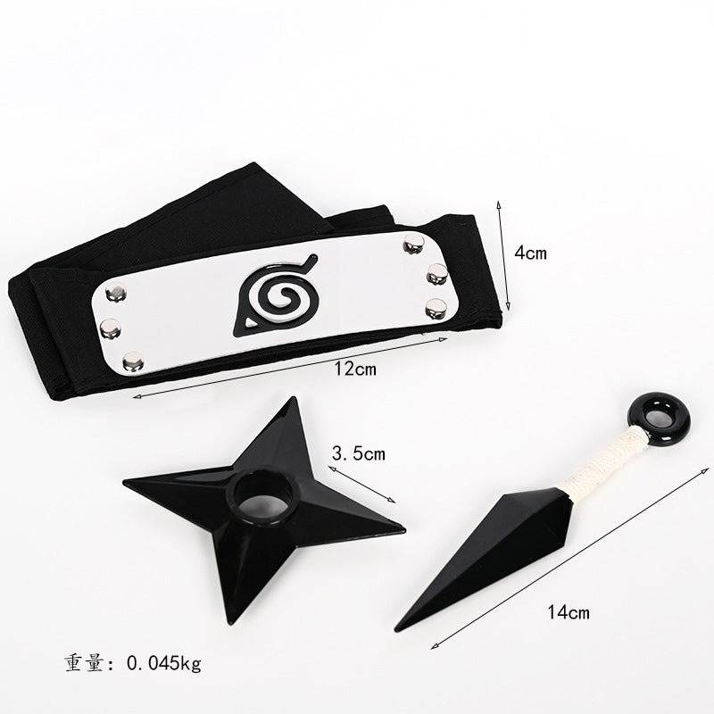 Ninja Props Bag Naruto Bitter Without Flagwood Kakashi Role Playing Suit Gloves Headband Sasuke 2# Suit - Image 3