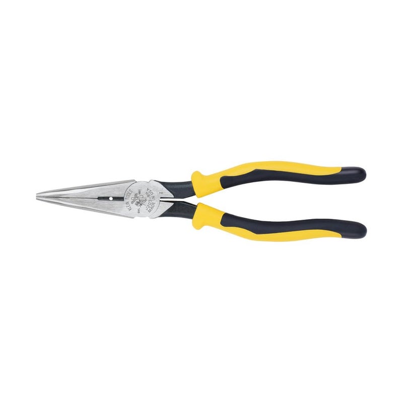 Klein Tools J2038N Long Nose SideCutter Stripping Pliers Induction Hardened and Heavier For Increased Cutting Power 8Inch