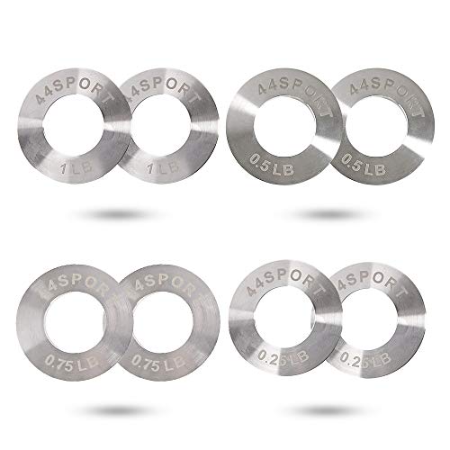 44LLC 44SPORT Olympic Fractional Steel Plates -Pair of 1/4, 1/2, 3/4, 1 lb Weights (8 Total) - Image 1