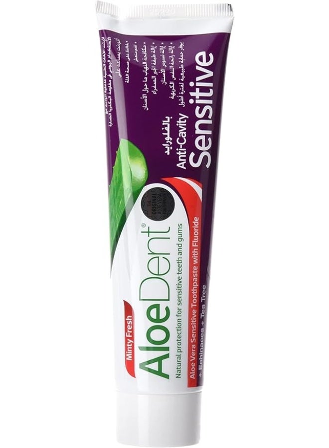 Aloe Dent Sensitive Vera Toothpaste with Fluoride, 100ml.
