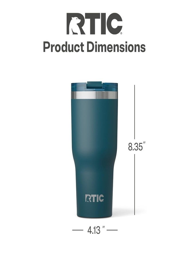 RTIC 30oz Essential Tumbler with Lid, Ceramic Lined, Insulated, Stainless Steel, Metal, Double Wall Vacuum-Insulation, Travel Cup for Iced Coffee, Tea, Hot and Cold Drink, Marine - Image 5