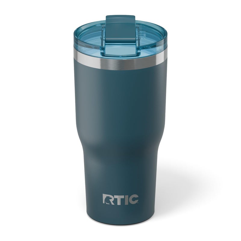 RTIC 30oz Essential Tumbler with Lid, Ceramic Lined, Insulated, Stainless Steel, Metal, Double Wall Vacuum-Insulation, Travel Cup for Iced Coffee, Tea, Hot and Cold Drink, Marine - Image 1