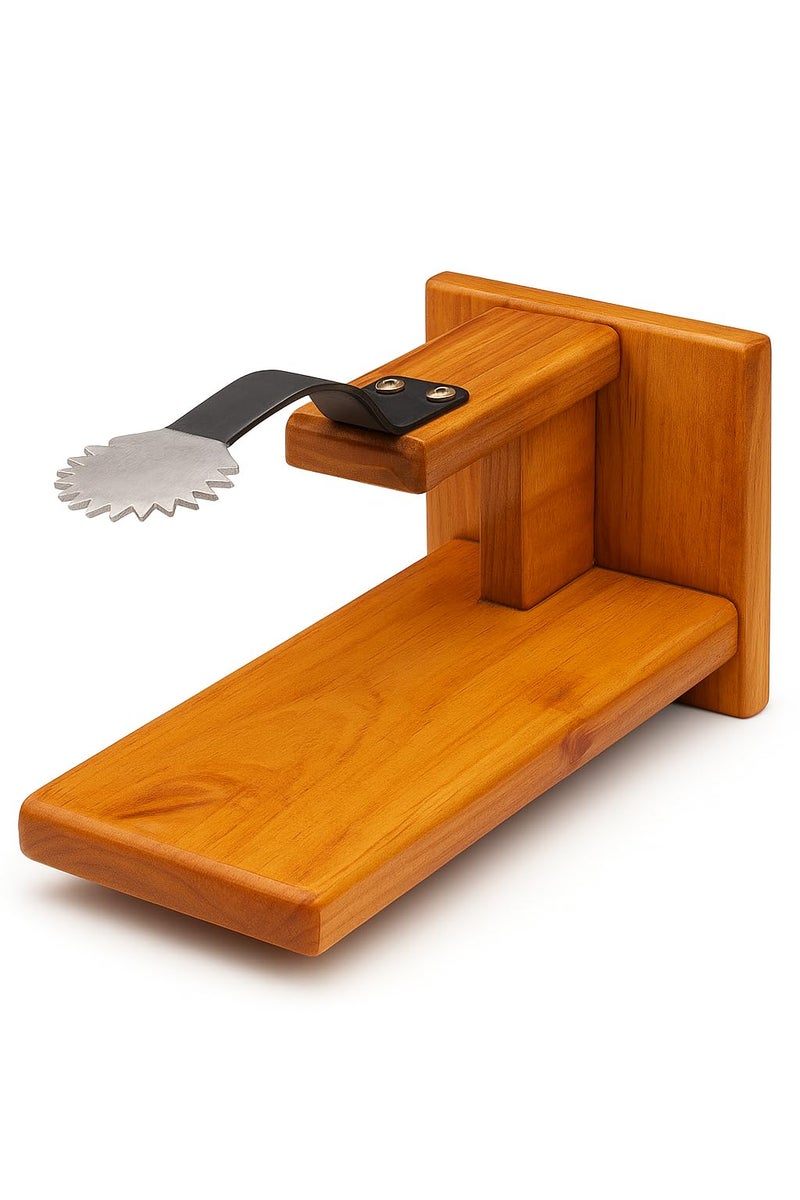 YATTA Traditional Coconut Scraper Manual with Extra Blade | Polished Wooden Table-Top Design | Easy to Use Handheld Coconut Grater | Chirava Grater Thengai Thuruvi - Image 5