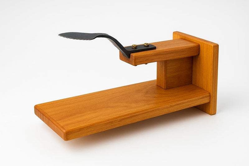 YATTA Traditional Coconut Scraper Manual with Extra Blade | Polished Wooden Table-Top Design | Easy to Use Handheld Coconut Grater | Chirava Grater Thengai Thuruvi - Image 4