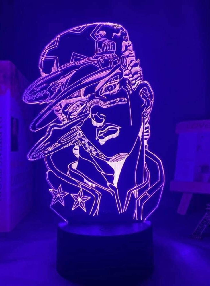 althiqahkey 3D Lamp Anime JoJo Bizarre Adventure for Bedroom Decor Light Birthday Gift Manga JoJo Figure Led Night Light Jotaro Kujo - Image 1
