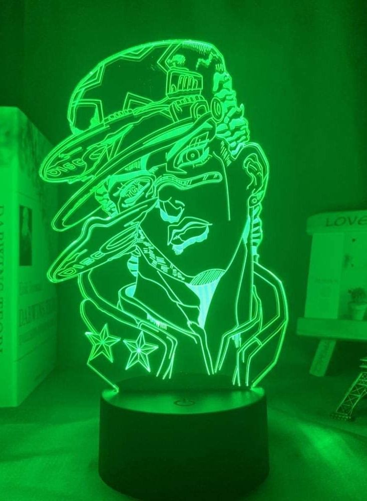 althiqahkey 3D Lamp Anime JoJo Bizarre Adventure for Bedroom Decor Light Birthday Gift Manga JoJo Figure Led Night Light Jotaro Kujo - Image 4