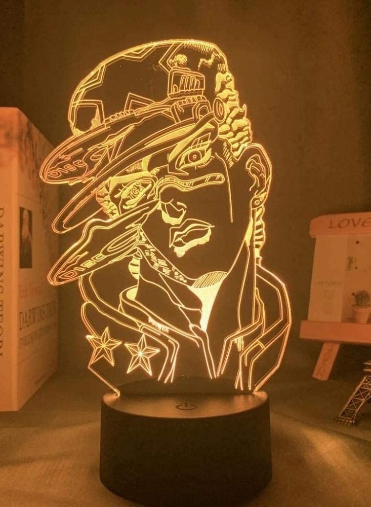 althiqahkey 3D Lamp Anime JoJo Bizarre Adventure for Bedroom Decor Light Birthday Gift Manga JoJo Figure Led Night Light Jotaro Kujo - Image 3