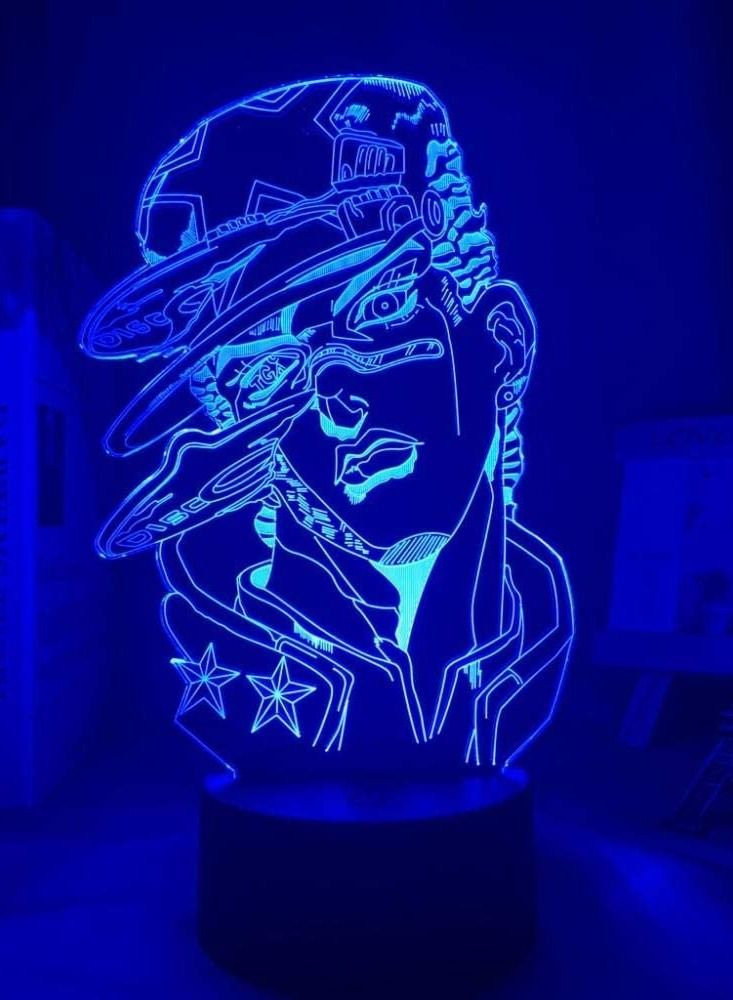 althiqahkey 3D Lamp Anime JoJo Bizarre Adventure for Bedroom Decor Light Birthday Gift Manga JoJo Figure Led Night Light Jotaro Kujo - Image 2