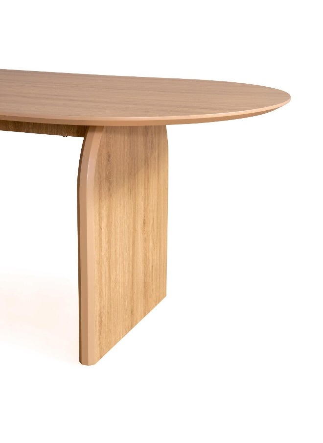 Pan Home Detroit 6 Seater Dining Table Melamine - Natural  - Image 4