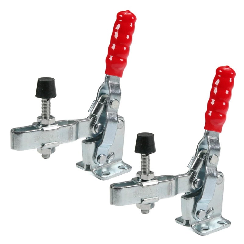 Utoolmart Hand Tool Vertical Toggle Clamp GH12130 Quick Release Clamp 227kg Holding Capacity Adjustable Toggle Clamp 2 Pcs - Image 2
