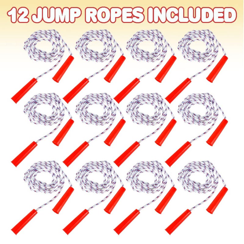 ArtCreativity 84 Inch Nylon Ropes for Kids - Pack of 12 - Durable Jump Ropes with Plastic Handles - Healthy Indoor and Outdoor Activity, Classroom Gifts, Party Favors, Gifts for Boys and Girls - Image 2