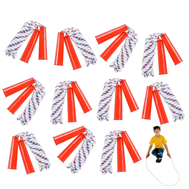 ArtCreativity 84 Inch Nylon Ropes for Kids - Pack of 12 - Durable Jump Ropes with Plastic Handles - Healthy Indoor and Outdoor Activity, Classroom Gifts, Party Favors, Gifts for Boys and Girls - Image 1