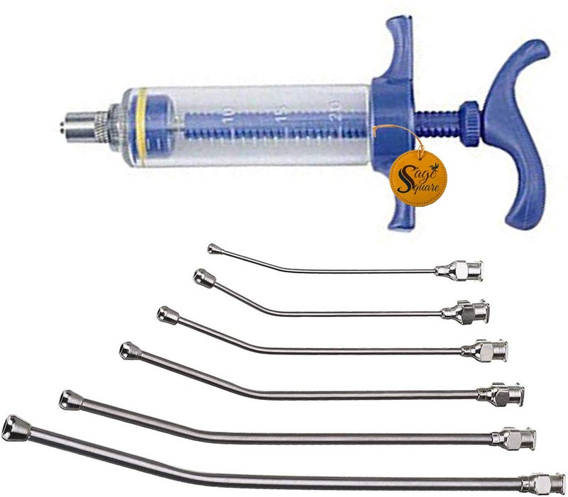 Sage Square Adjustable Hand Feeding Syringe with Full Kit for Birds, Puppy, Kitten, Dog, Cat, Hamster (30 ml) (Set) - Image 1