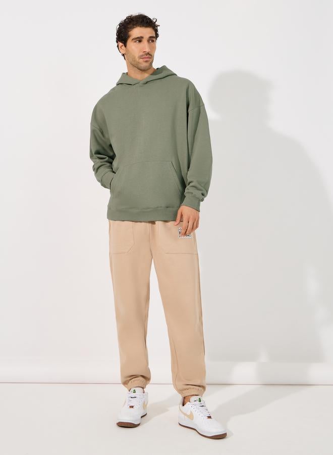 Styli Back Floral Print Heavy Oversized Hoodie - Image 2